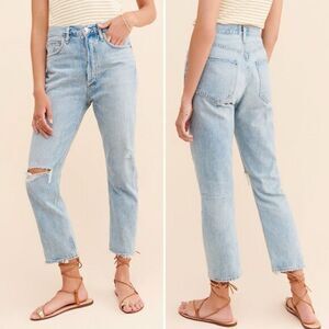 AGOLDE Riley High-Rise Cropped Straight Jeans Size 30